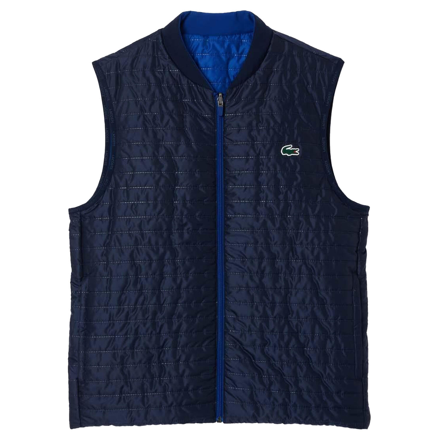 LACOSTE Mens Reversible Sport Gilet (Navy)