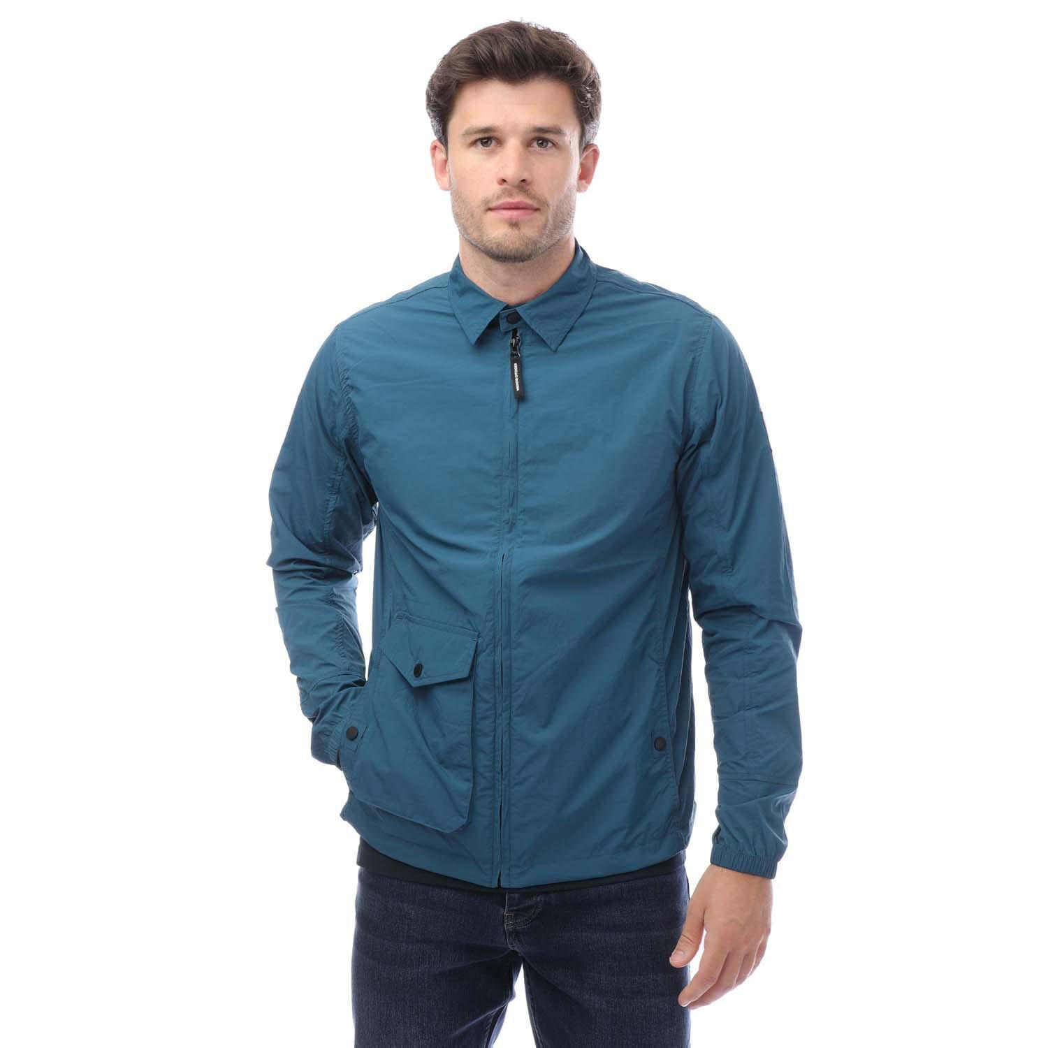 WEEKEND OFFENDER Mens Granville Overshirt (Petrol)