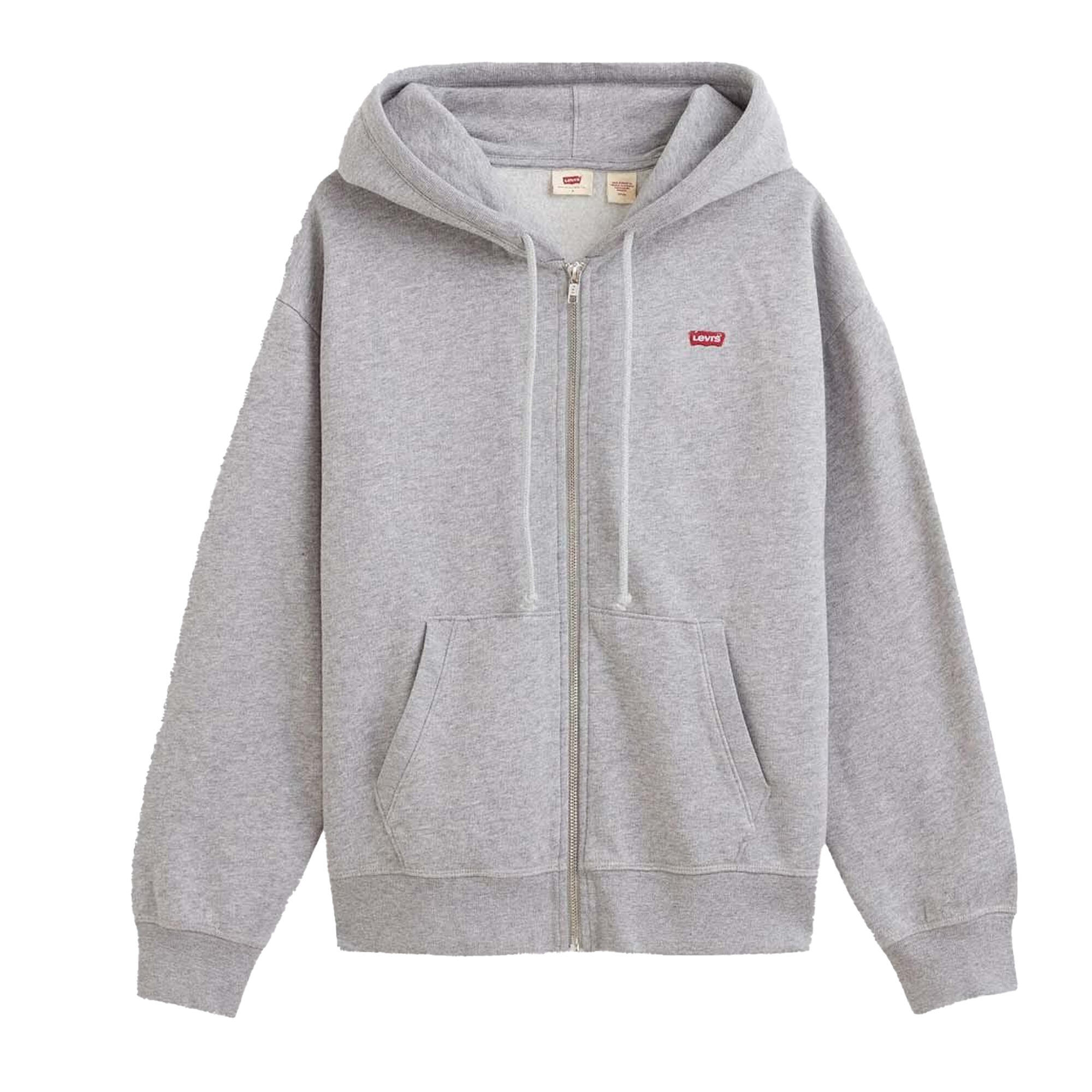 Womens/Ladies Standard Full Zip Hoodie (Grey Heather) 1/3