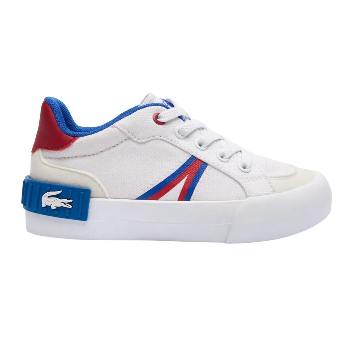 Childrens/Kids L004 Trainers (White/Red) 3/4