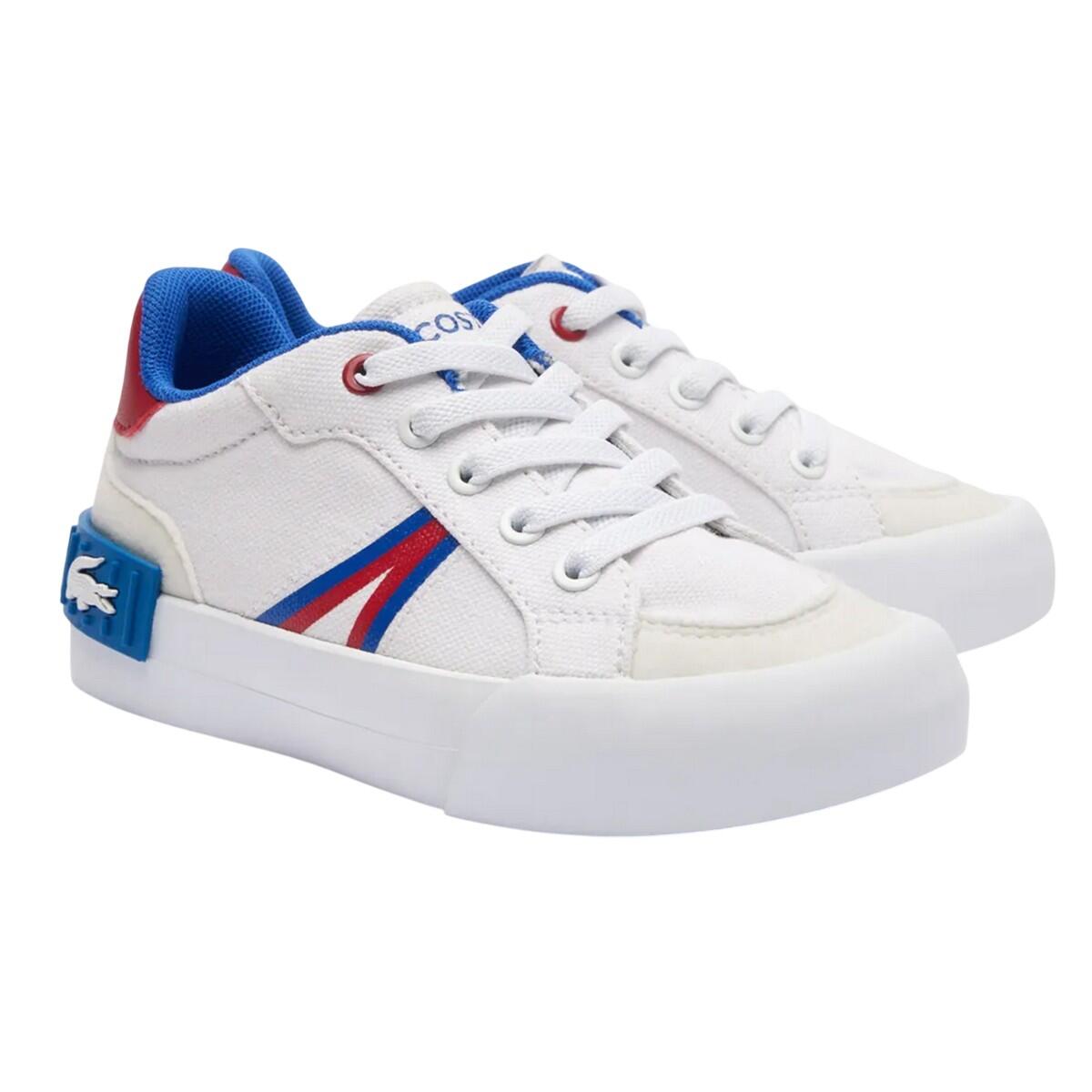 Childrens/Kids L004 Trainers (White/Red) 1/4