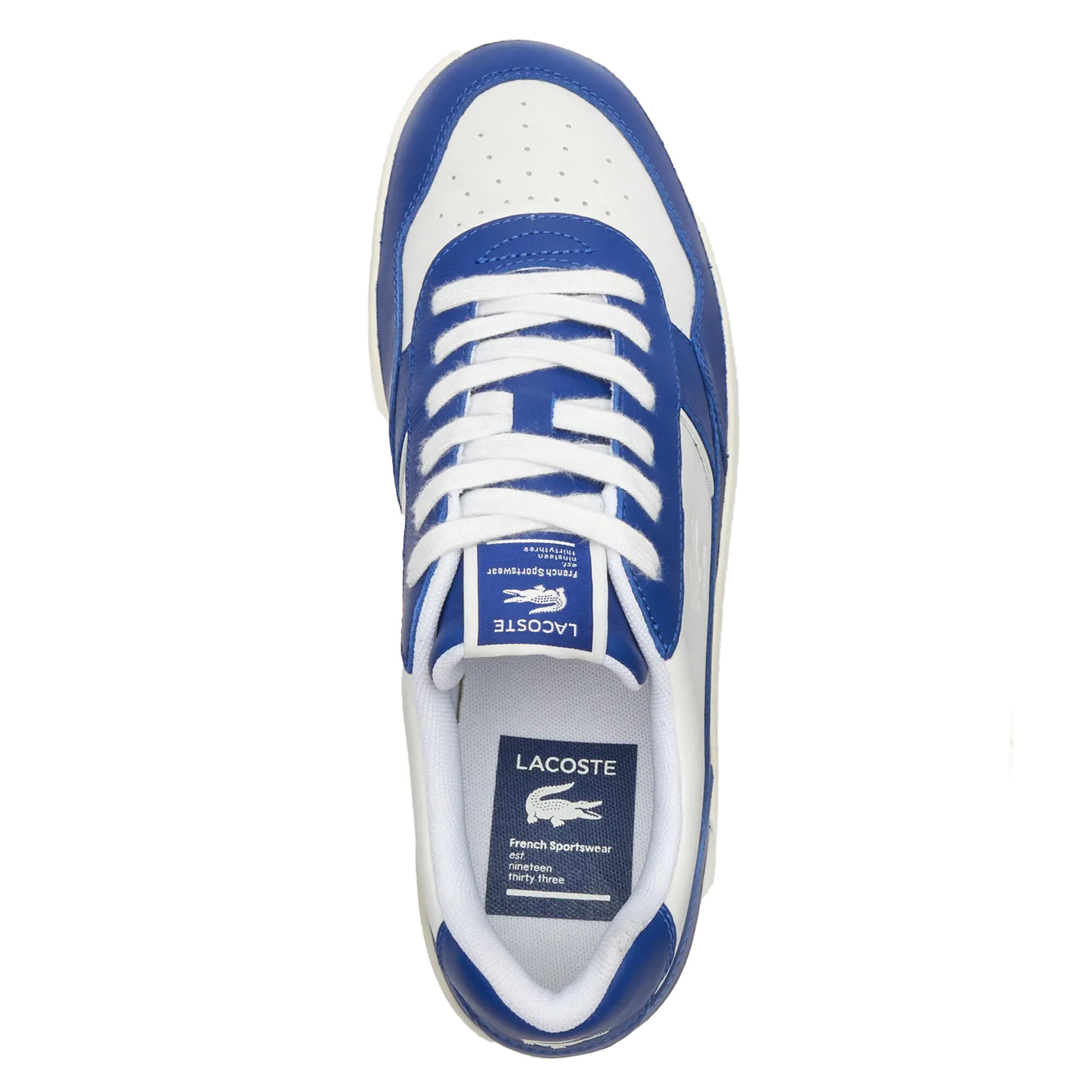 Mens Aceclip Premium Leather Trainers (Blue/White) 3/4