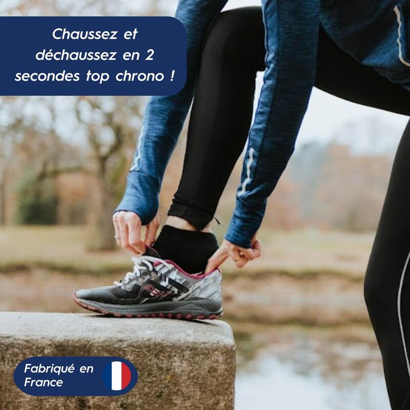 Lacets Élastiques Trail Confort Optimal en Silicone  - bleu indigo vif