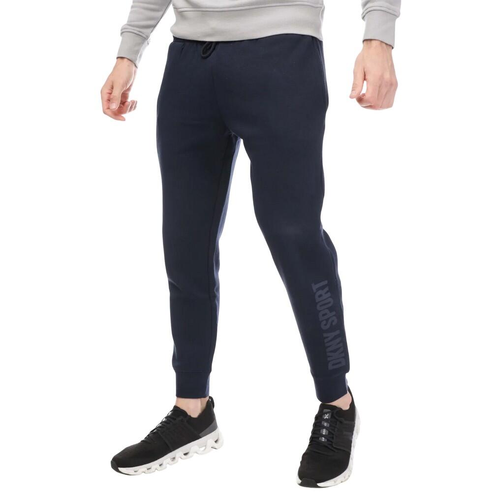 DKNY Mens Fleece Tonal Logo Jogging Bottoms (Navy)