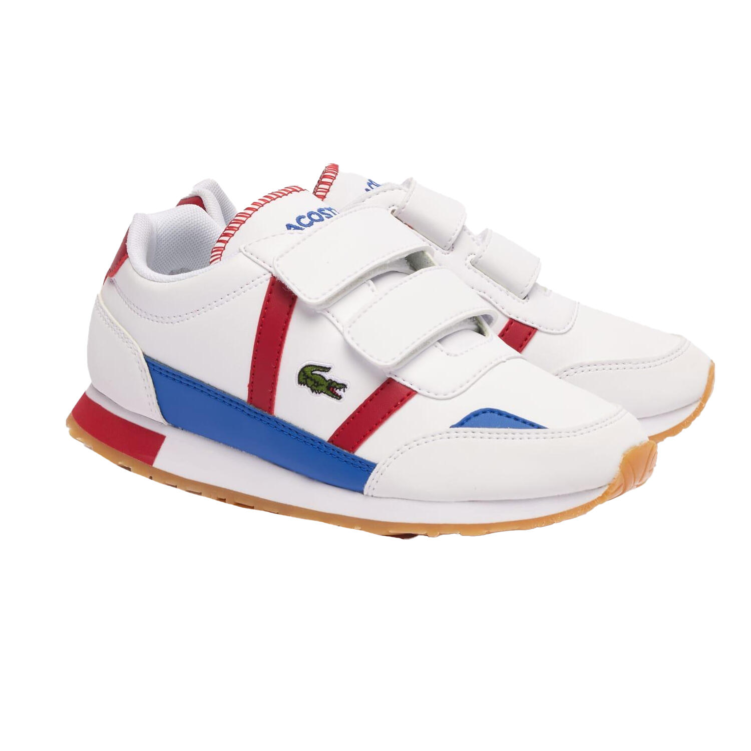 LACOSTE Childrens/Kids Partner Trainers (White/Red)