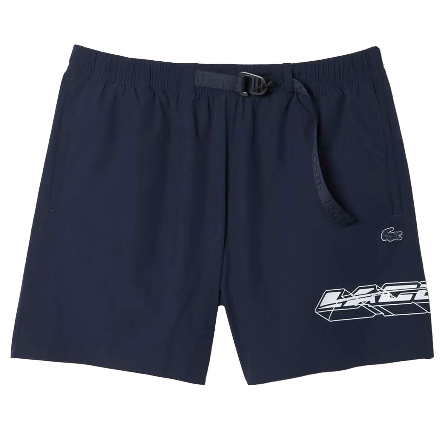 LACOSTE Costume da bagno corto Lacoste uomo Blu boardshort con vita elastica