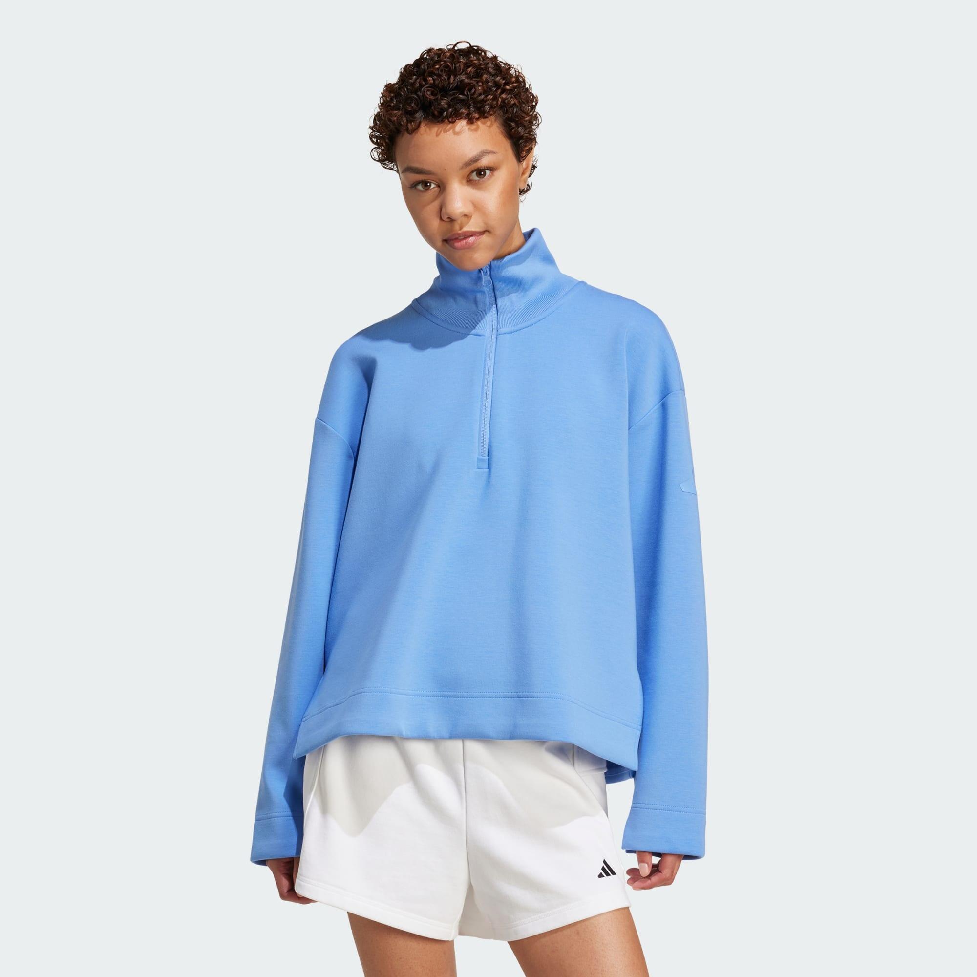 ADIDAS Camisola com Fecho a 1/4 Suave Lux