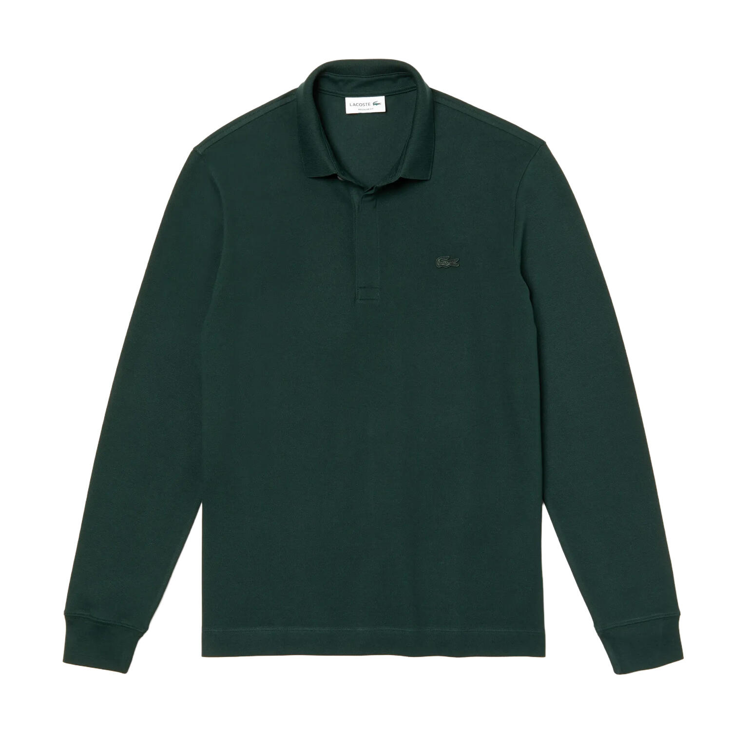 Unisex Adult Smart Paris Cotton Stretch LongSleeved Polo Shirt (Green) 1/3