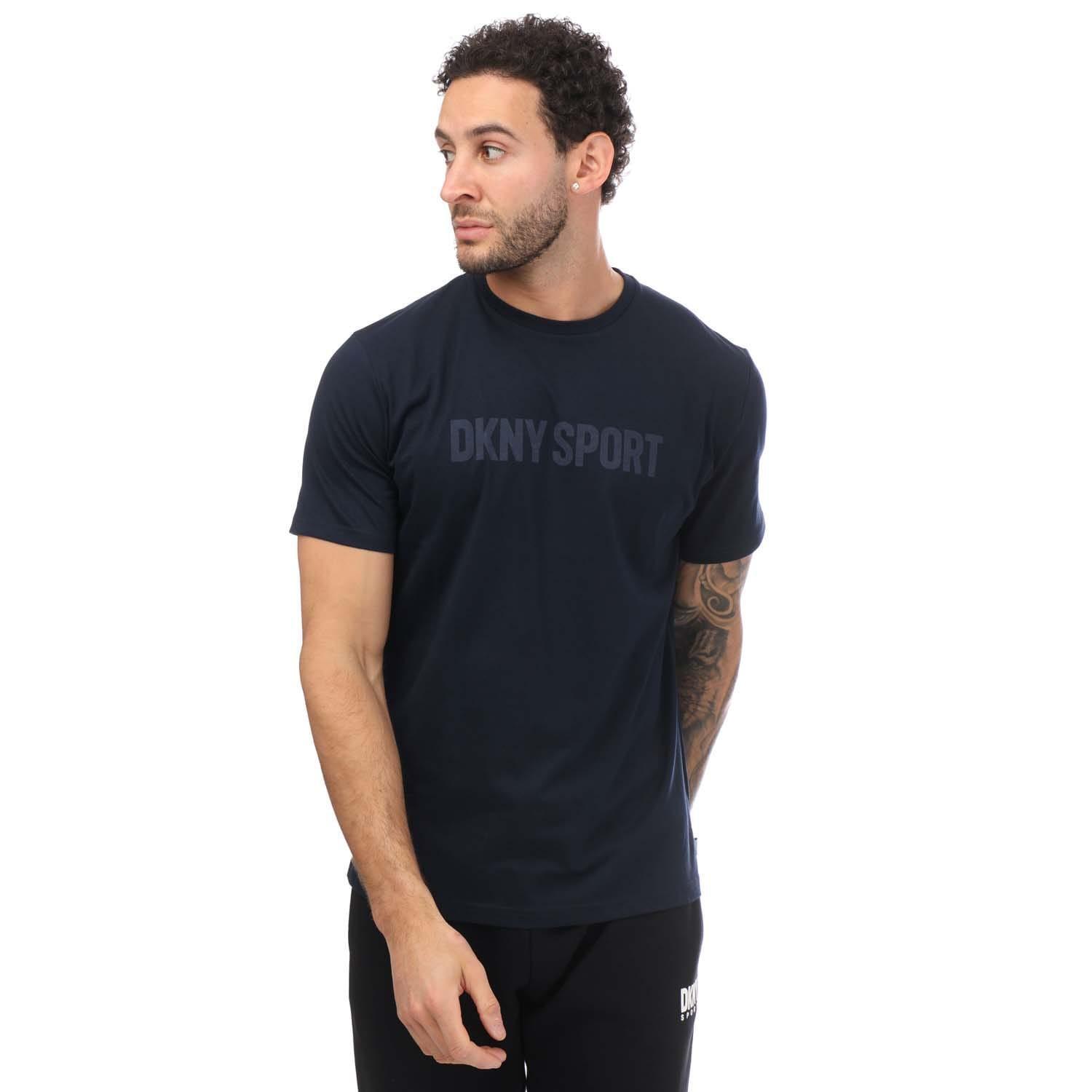 DKNY Mens Tonal Logo TShirt (Navy)