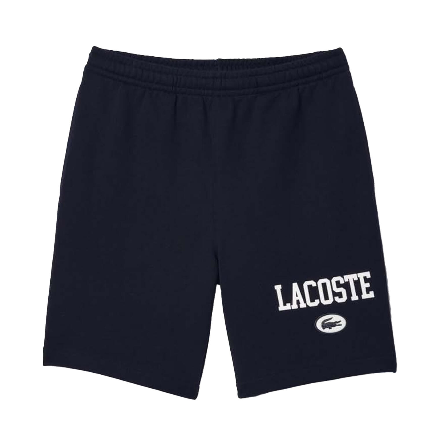 LACOSTE Mens Logo Regular Sweat Shorts (Navy)