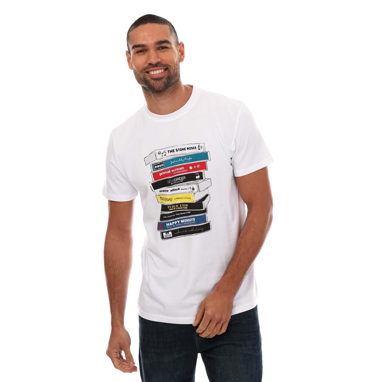 WEEKEND OFFENDER Mens Cassettes TShirt (White)