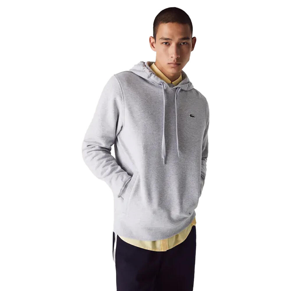 Mens Fleece Pull Over Sport Hoodie (Grey) 4/4