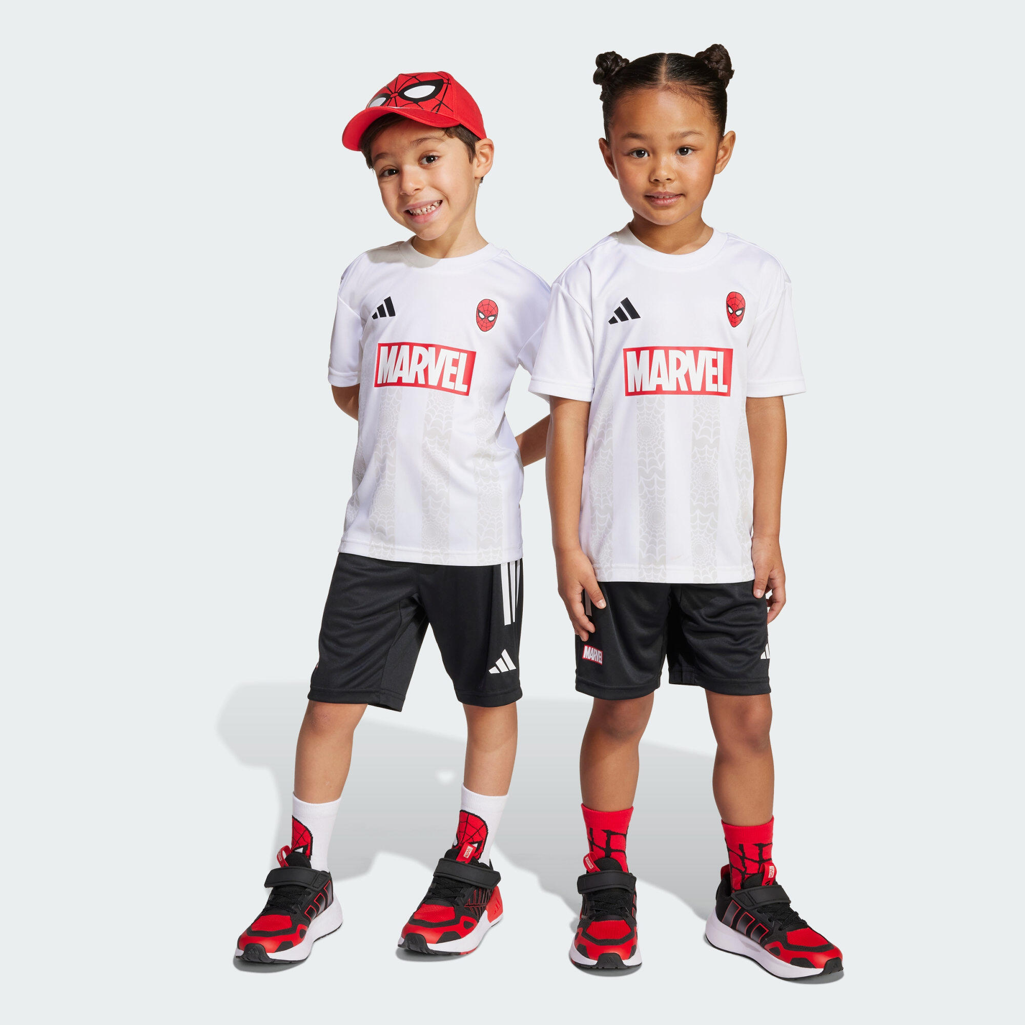 Adidas - Ensemble Tee-shirt Marvel Spider-man Pour Enfants - Survêtement - Blanc|noir -  4 À 6 Ans - Decathlon