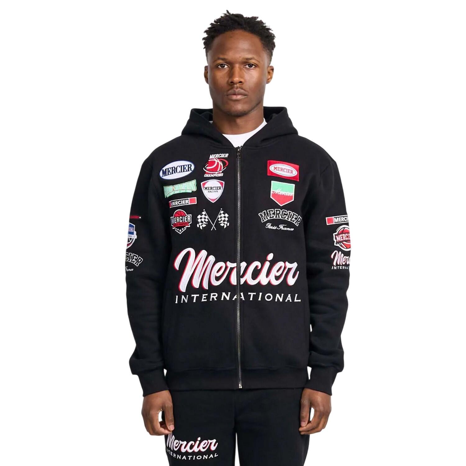 MERCIER Mens International Full Zip Hoodie (Black)