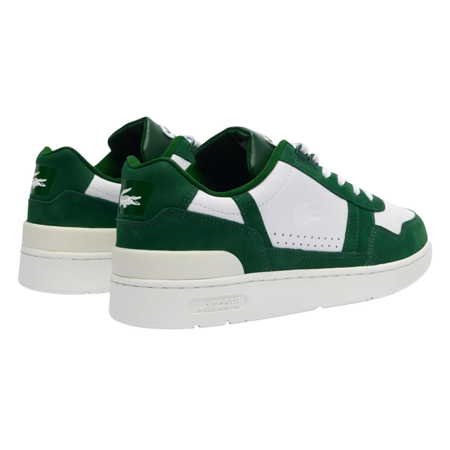 Mens TClip Leather Trainers (White/Green) 2/4
