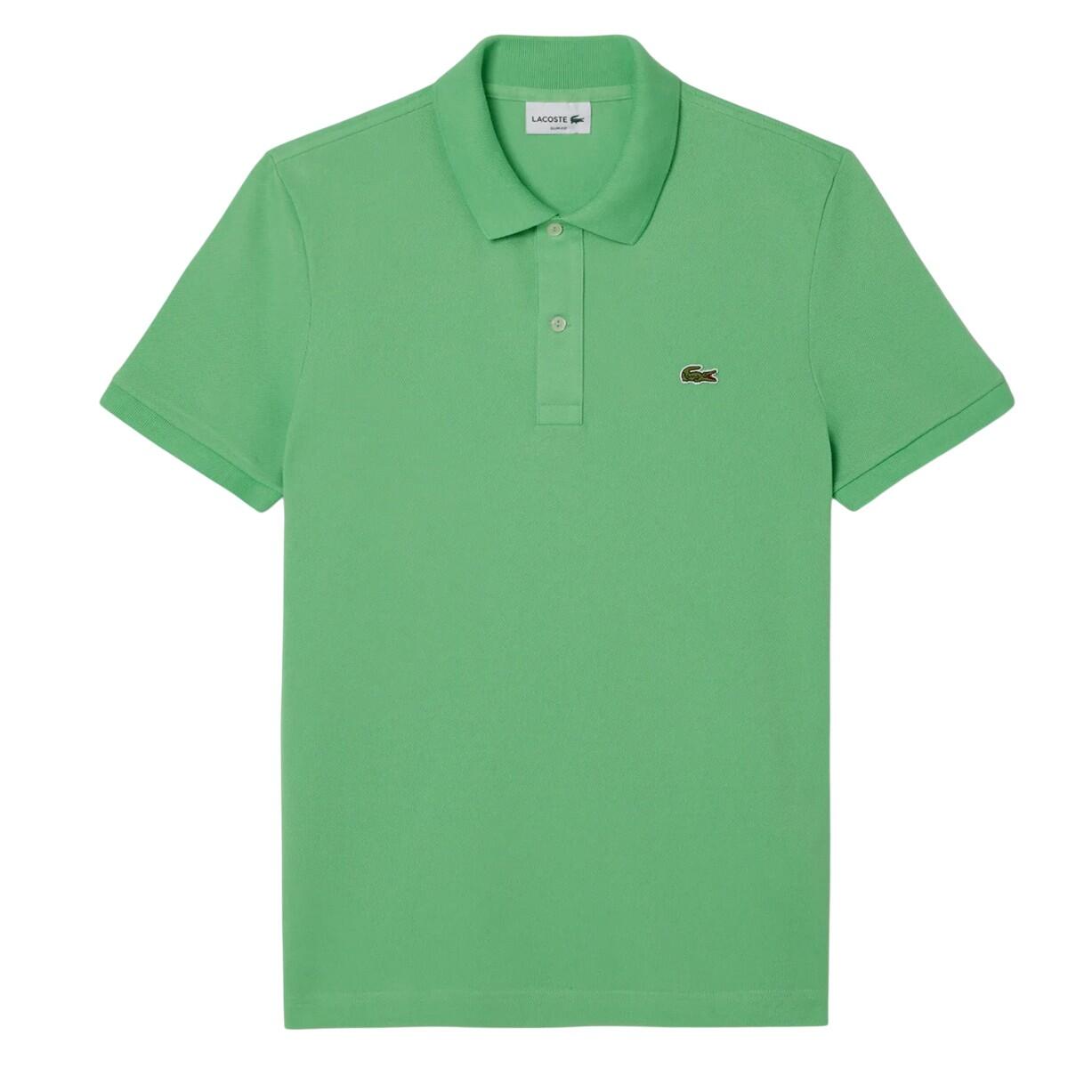 Maglietta Polo Aderente Uomo Lacoste L.12.12 Verde 2/5