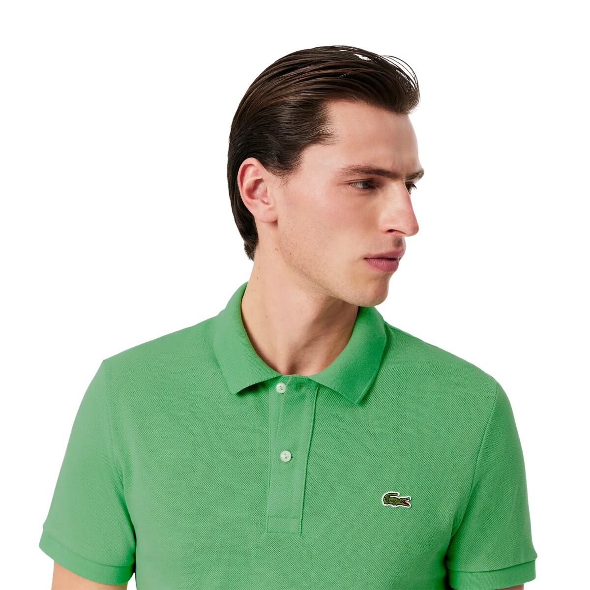 Maglietta Polo Aderente Uomo Lacoste L.12.12 Verde 4/5