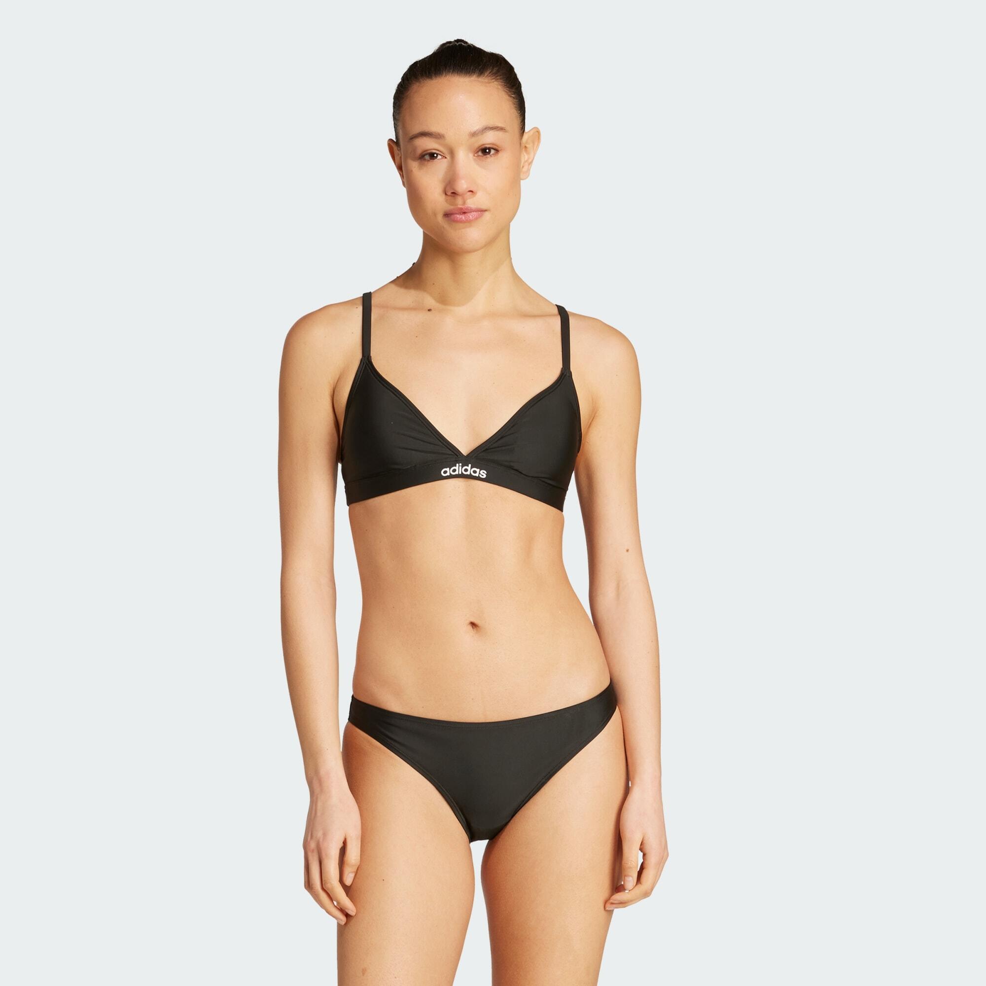 Adidas - Ensemble Bikini Triangle Bretelles Ajustables Deux Sens - Maillot De Bain 2 Pièces (bikini) - Blanc|noir - 38 S - Decathlon