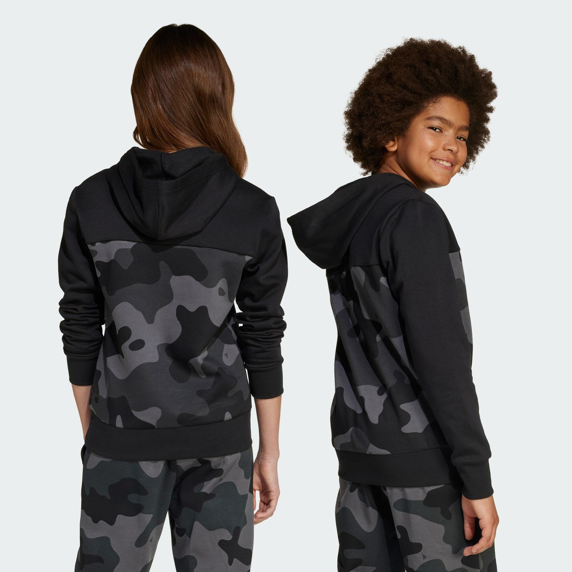 Felpa con cappuccio Bambini Essentials Stagionale in Pile Camo 4/7