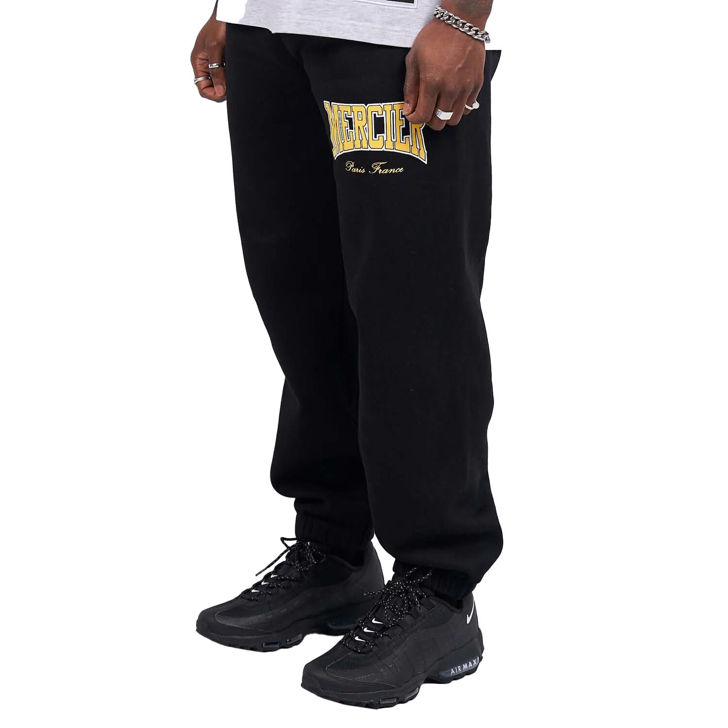 MERCIER Mens Kansas Relax Jogging Bottoms (Black/Yellow)