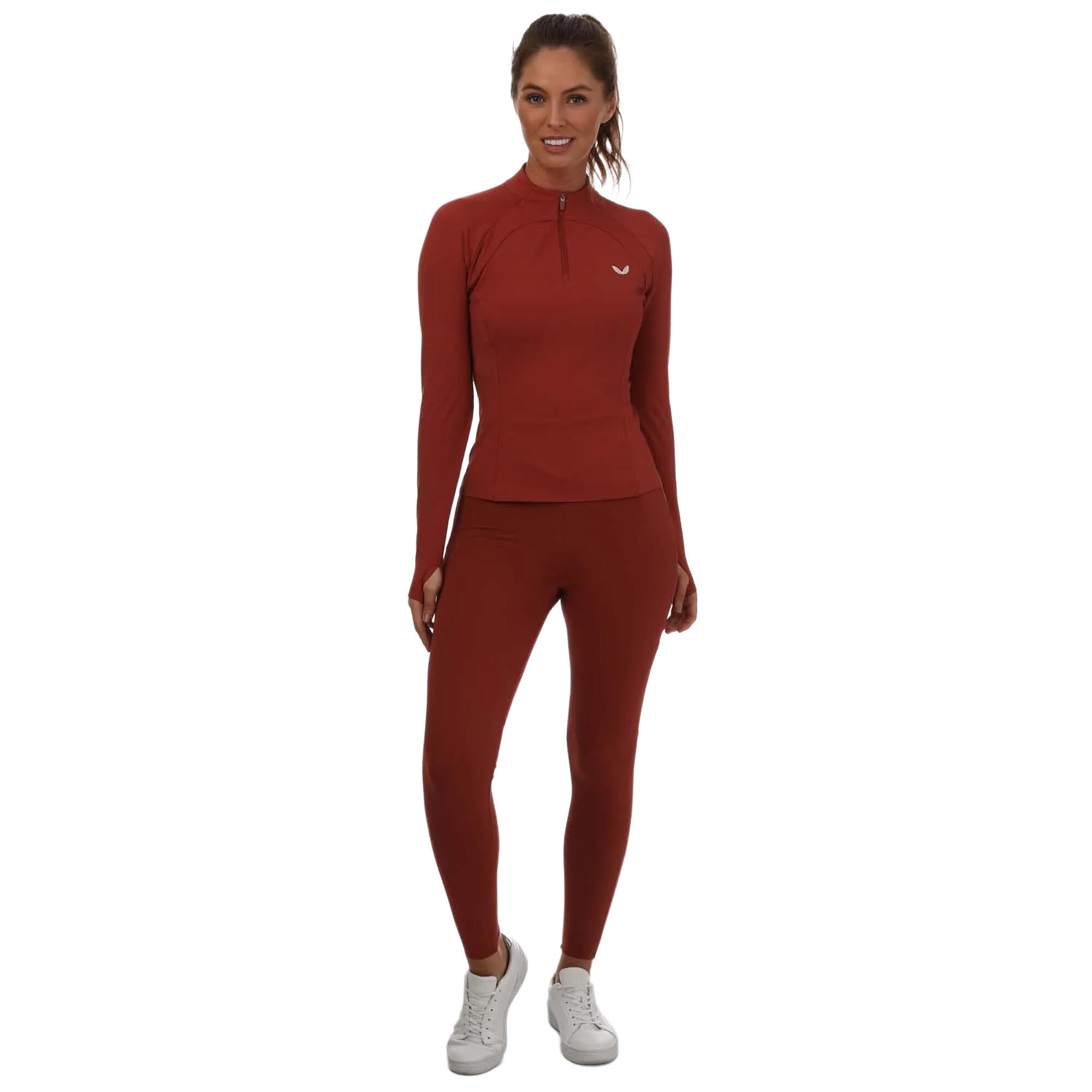 Womens/Ladies Active Elite Leggings (Red) 4/4