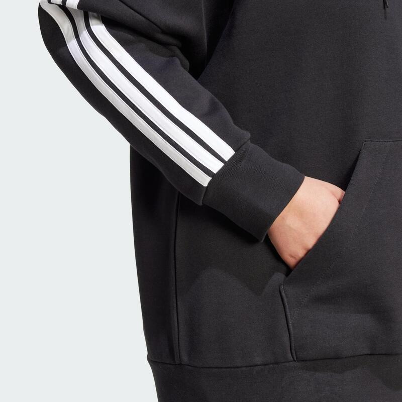 Bluza Essentials 3-Stripes Full-Zip Fleece Hoodie (Plus Size)