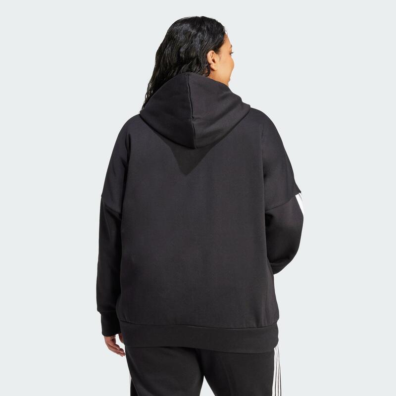 Bluza Essentials 3-Stripes Full-Zip Fleece Hoodie (Plus Size)
