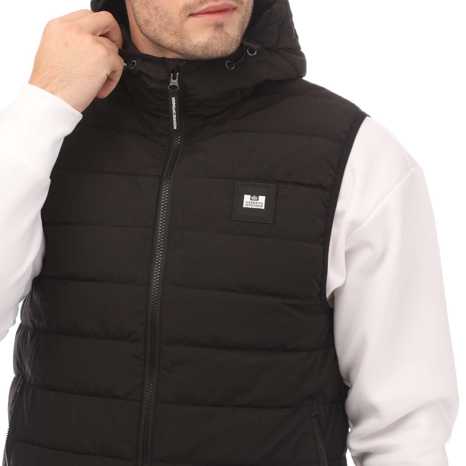 Mens Berg Lake Hooded Gilet (Black) 3/3