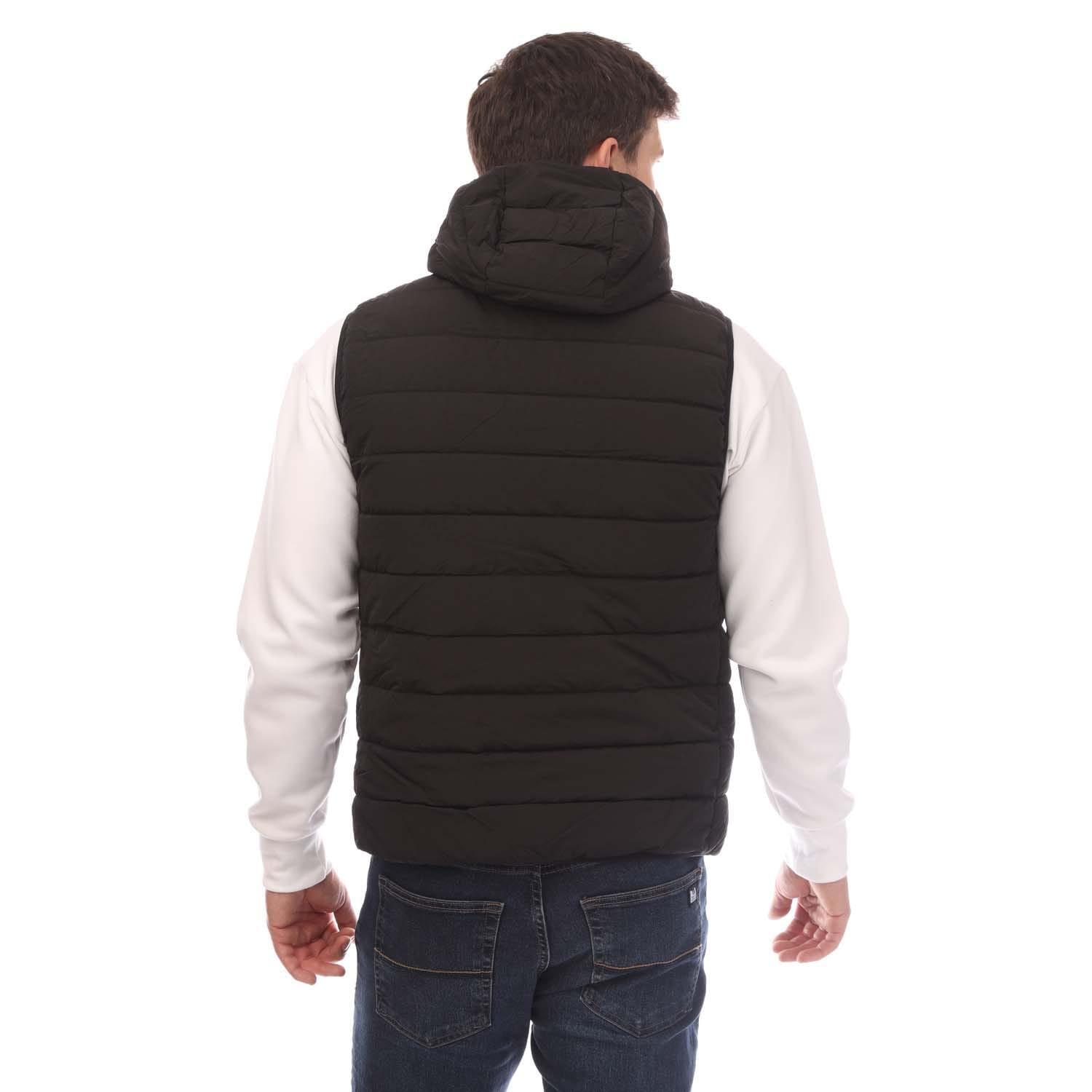 Mens Berg Lake Hooded Gilet (Black) 2/3