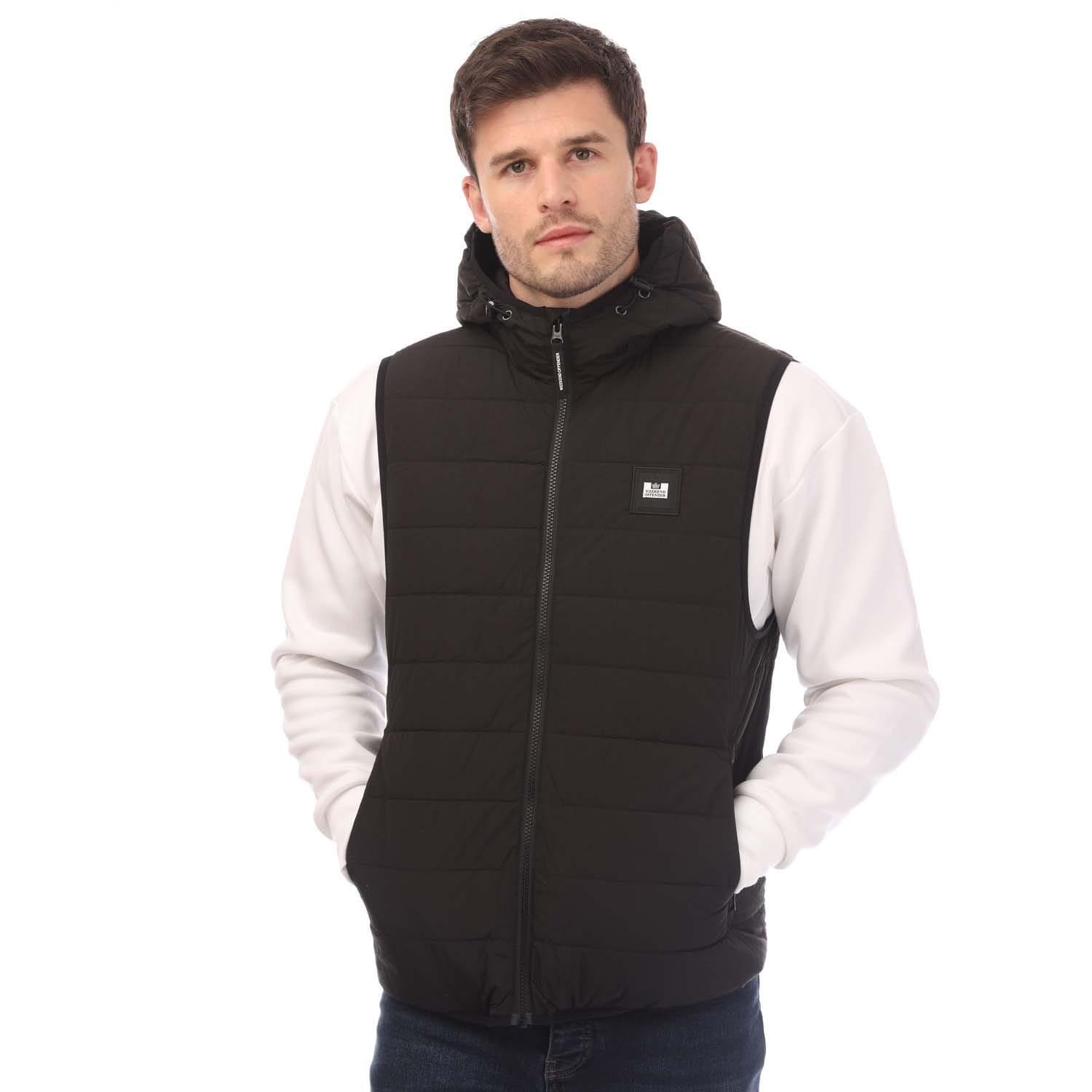 Mens Berg Lake Hooded Gilet (Black) 1/3