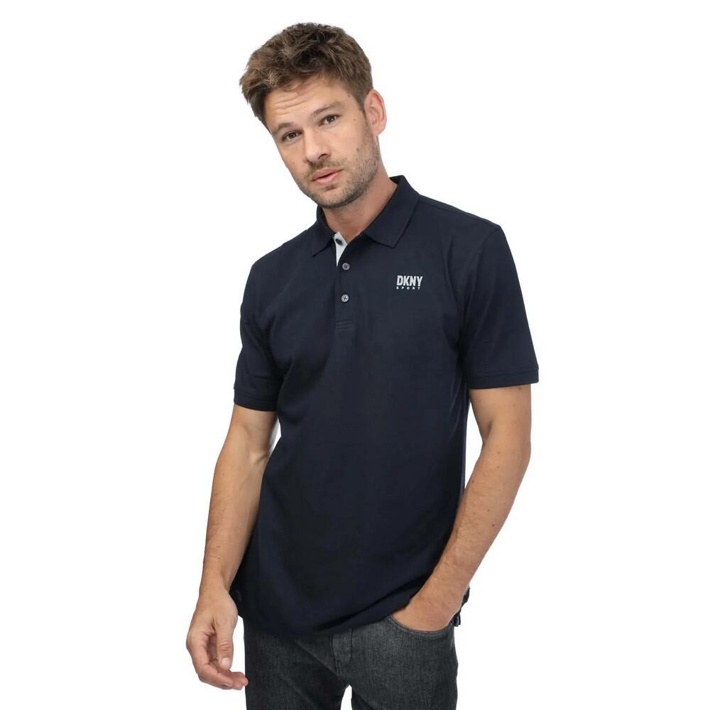 DKNY Unisex Adult Tonal Logo Polo Shirt (Navy)