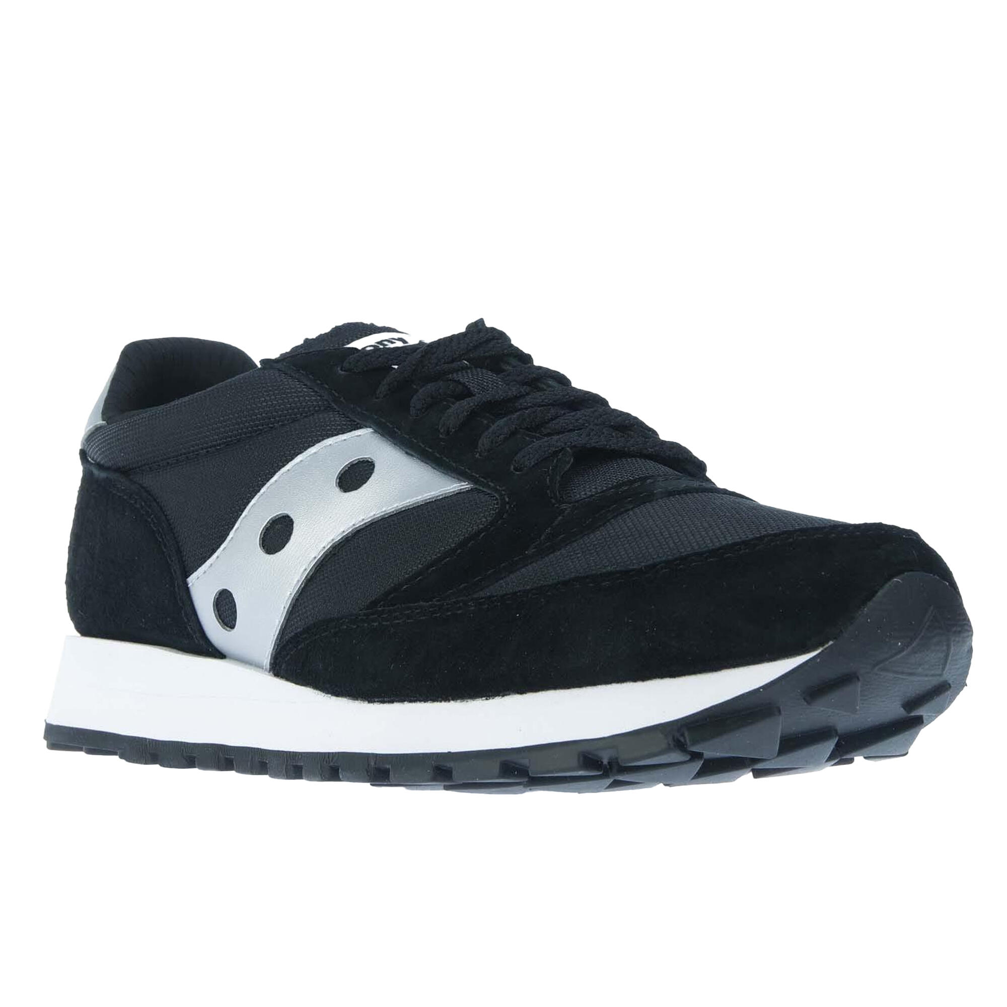 SAUCONY Mens Jazz 81 Leather Trainers (Black/Silver)