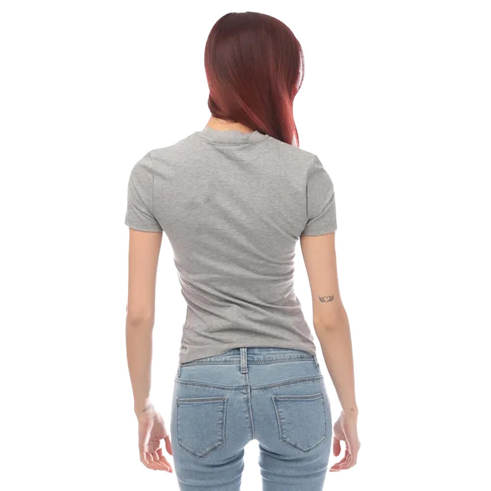 Womens/Ladies Helvetica Fitted TShirt (Grey/White) 2/3