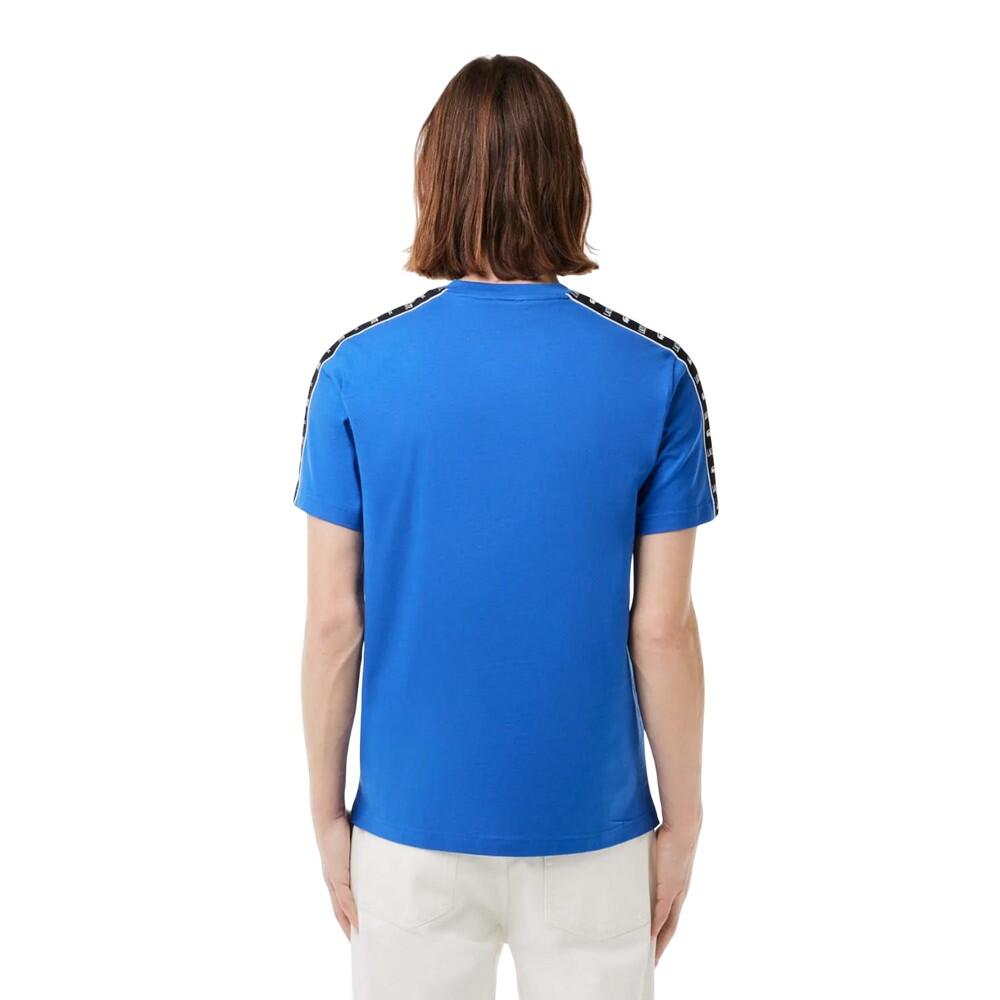 Mens Logo Cotton Jersey Stripes TShirt (Blue) 2/4