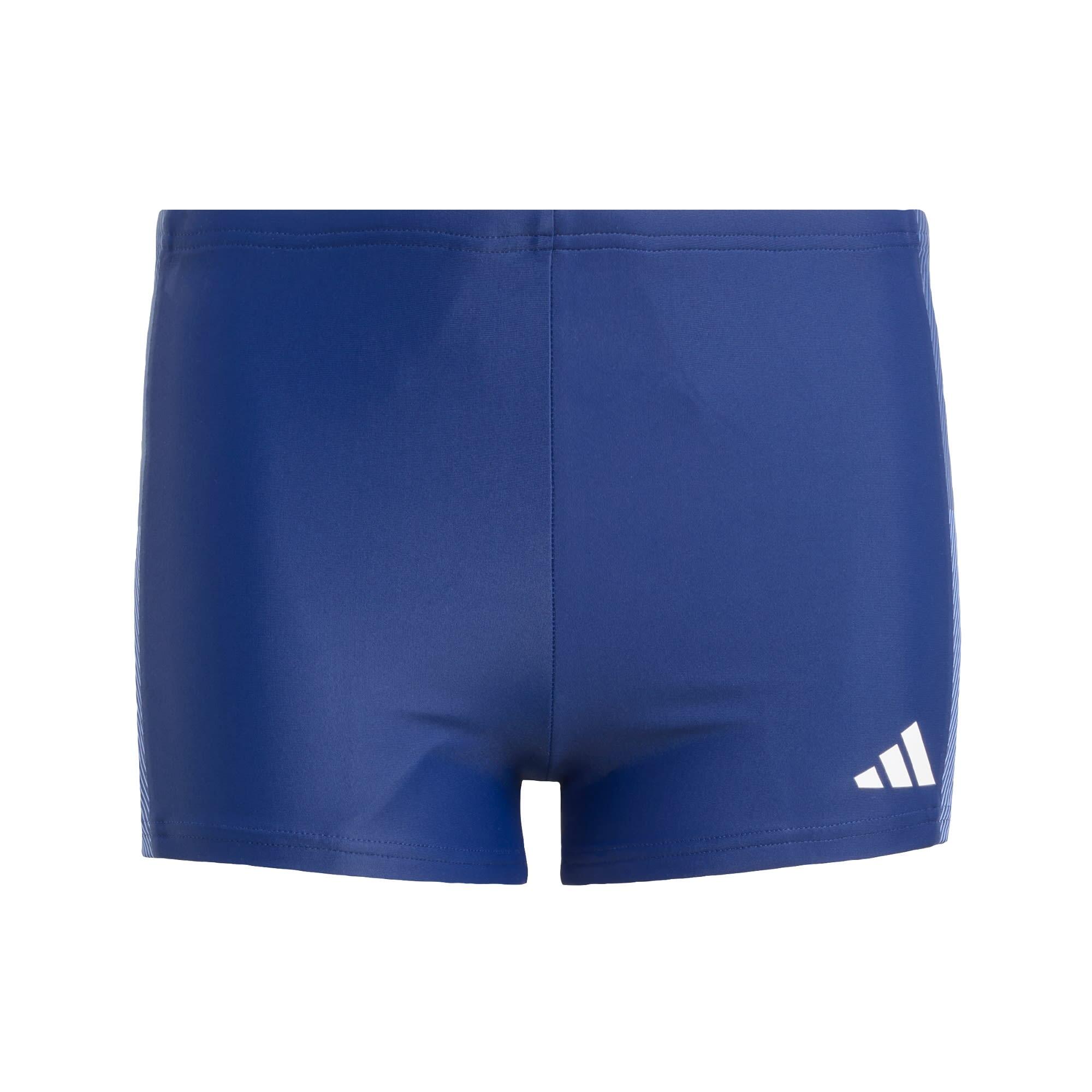 Adidas - Boxer De Natation 3 Bandes Colorblock Enfants - Bas De Maillot De Bain - Bleu - 7-8 Ans - Decathlon