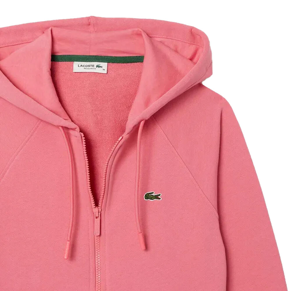 Womens/Ladies Fleece Full Zip Hoodie (Pink) 3/3