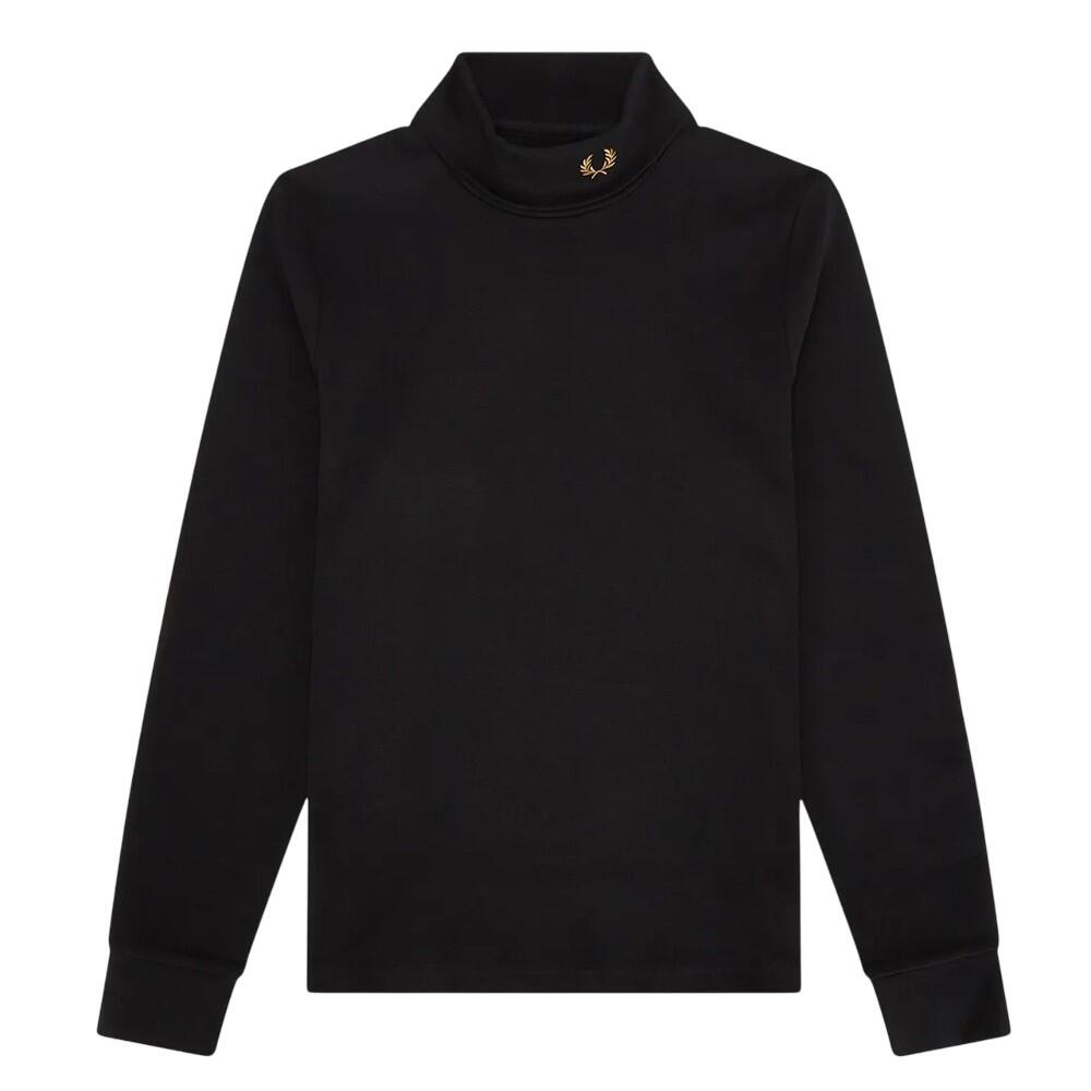 FRED PERRY Mens Roll Neck Sweatshirt (Black)