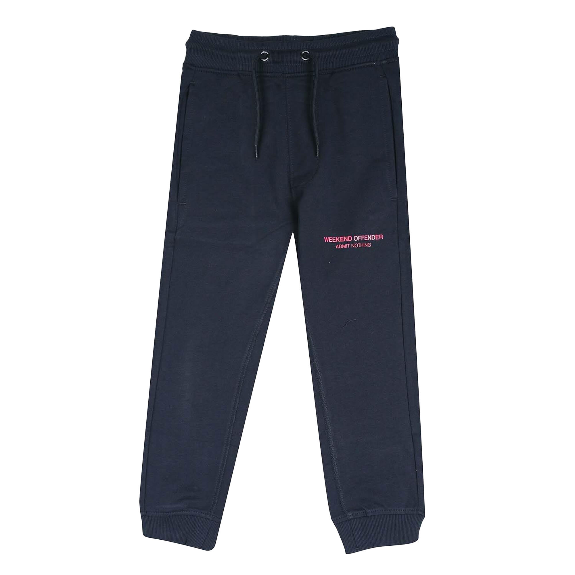 WEEKEND OFFENDER Boys Cascade Cascade Jogging Bottoms (Navy)