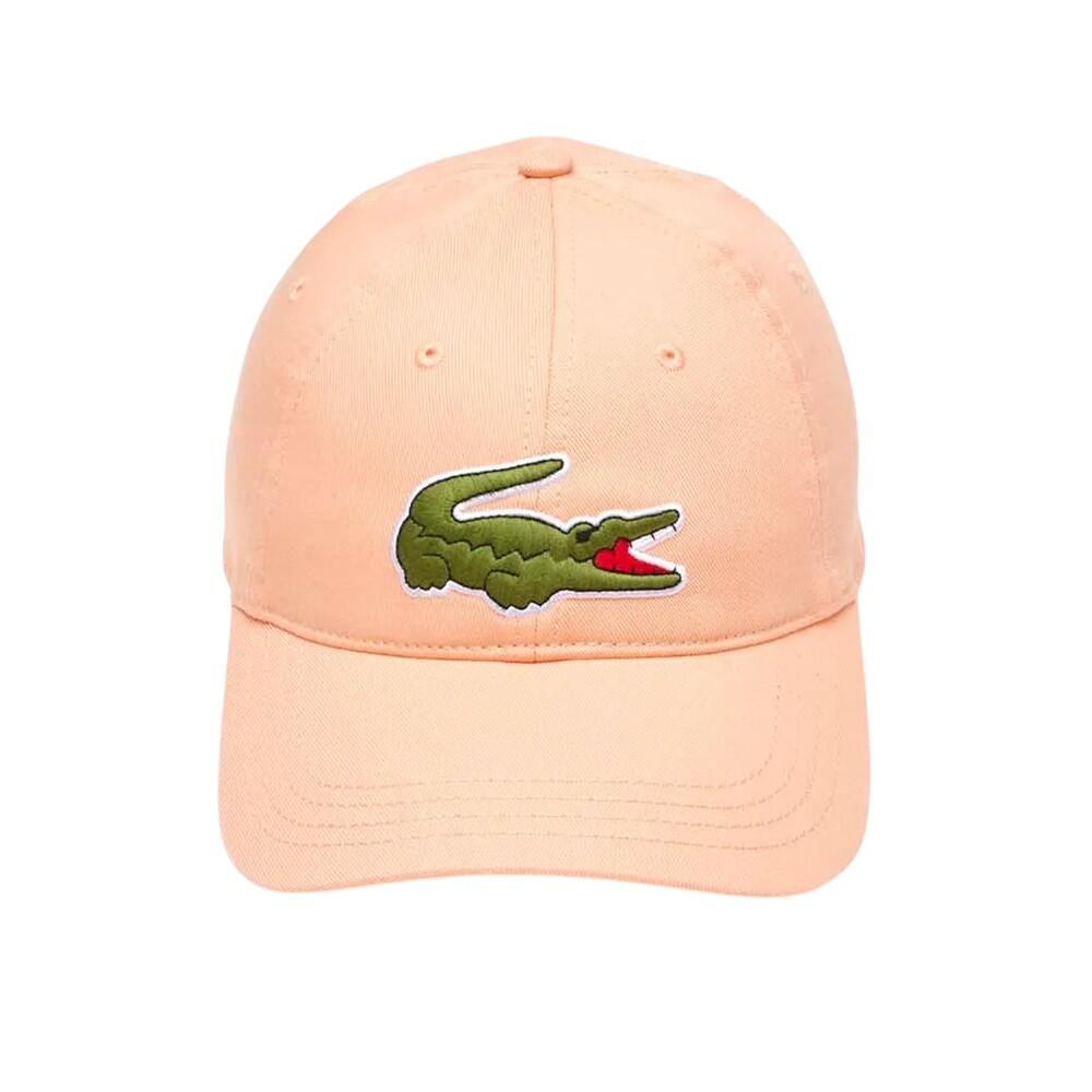 LACOSTE Logo Cotton Twill Adjustable Baseball Cap (Orange)