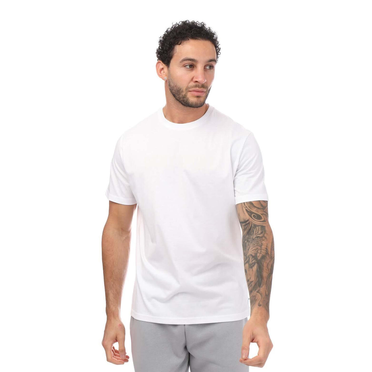 DKNY Mens Tonal Logo TShirt (White)