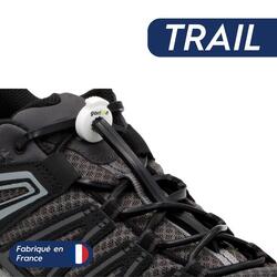 Lacets Élastiques Trail Confort Optimal en Silicone - noir