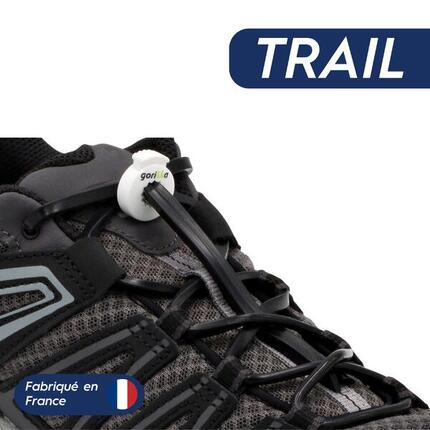 Lacets Élastiques Trail Confort Optimal en Silicone - noir