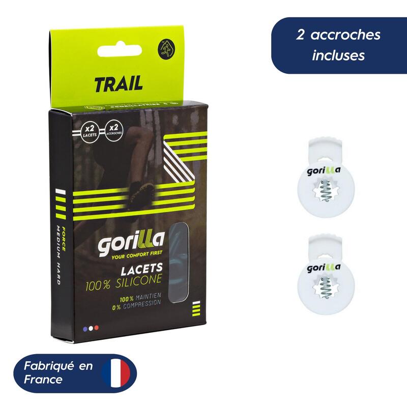 Lacets Élastiques Trail Confort Optimal en Silicone - jaune fluo