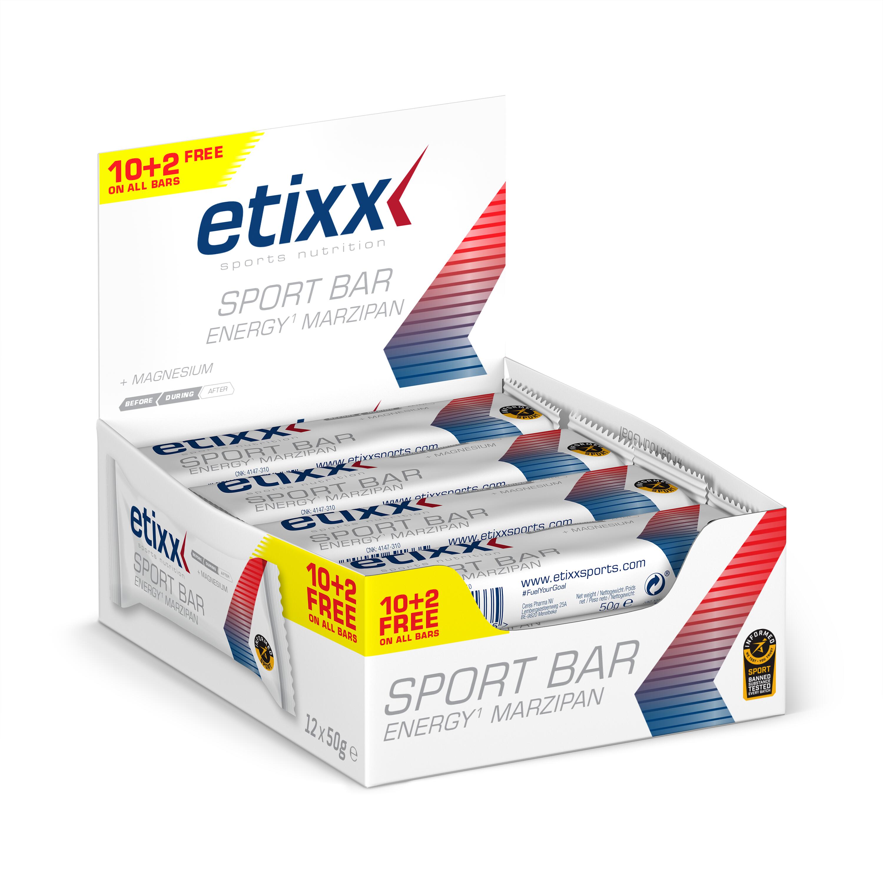 Etixx - Energy Marzipan Sport Bar 12 X 50g - Pâte D'Amande - Decathlon