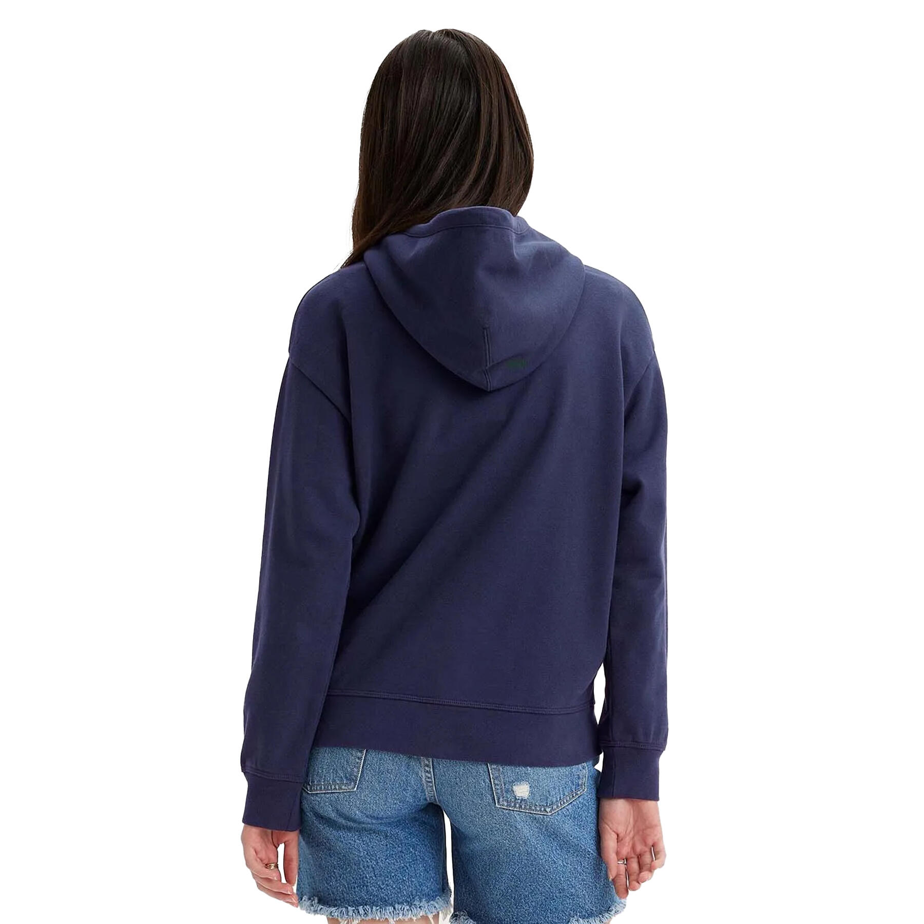 Womens/Ladies Standard Hoodie (Navy) 2/2
