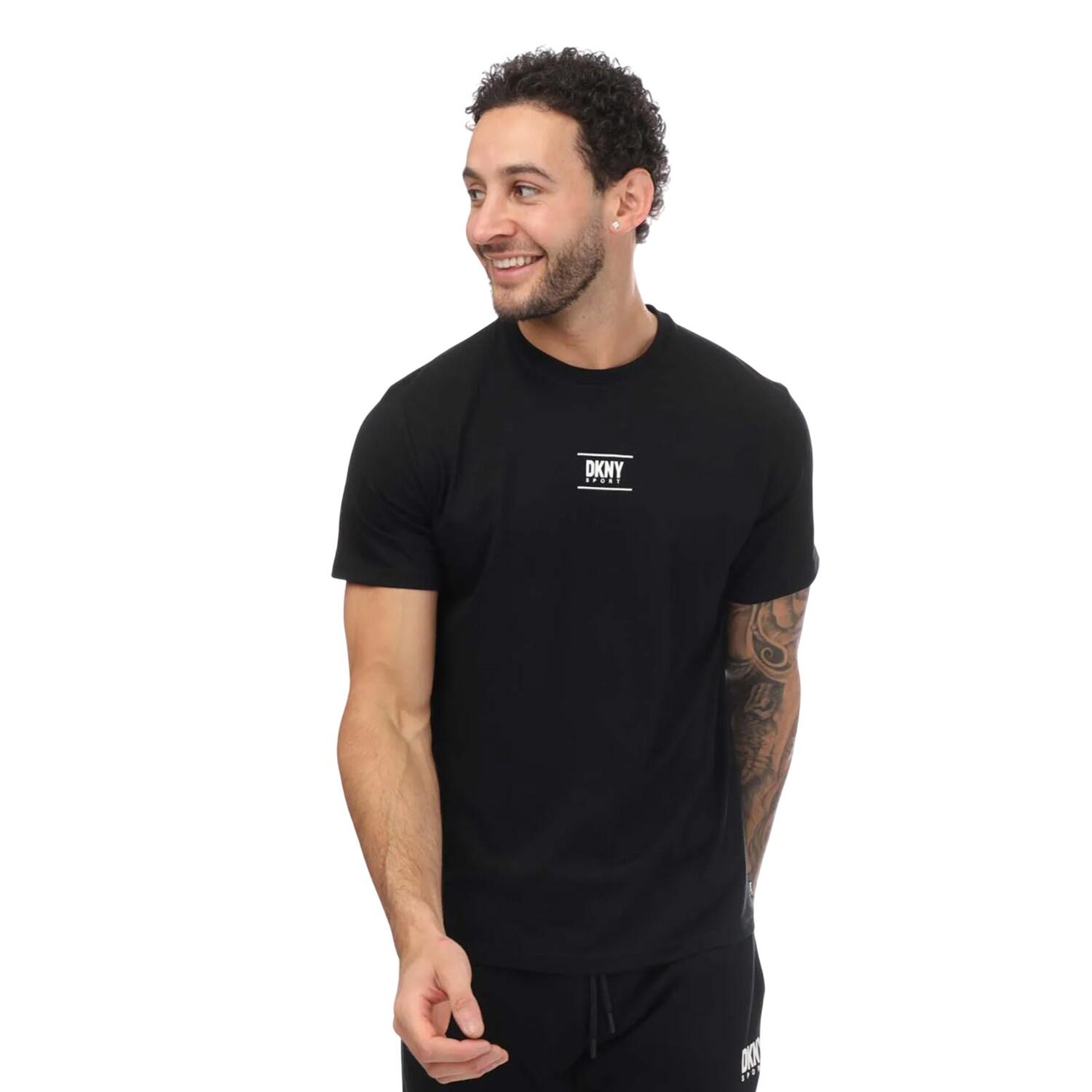 DKNY Mens Logo Polycotton TShirt (Black)