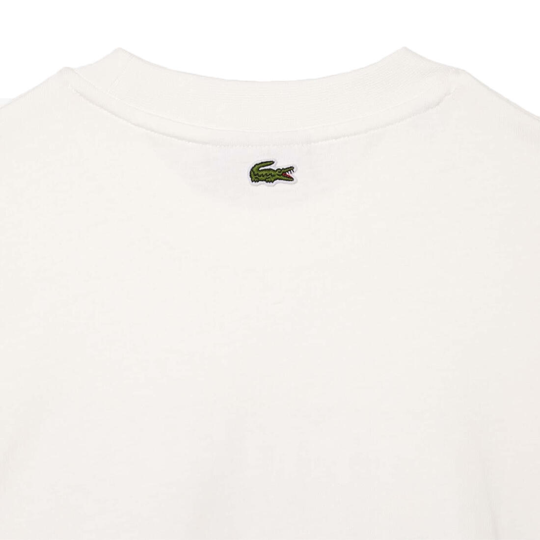 Womens/Ladies Embroidered Cotton Oversized Tennis TShirt (Cream) 3/4