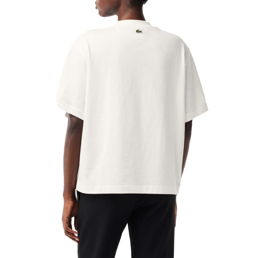Womens/Ladies Embroidered Cotton Oversized Tennis TShirt (Cream) 2/4