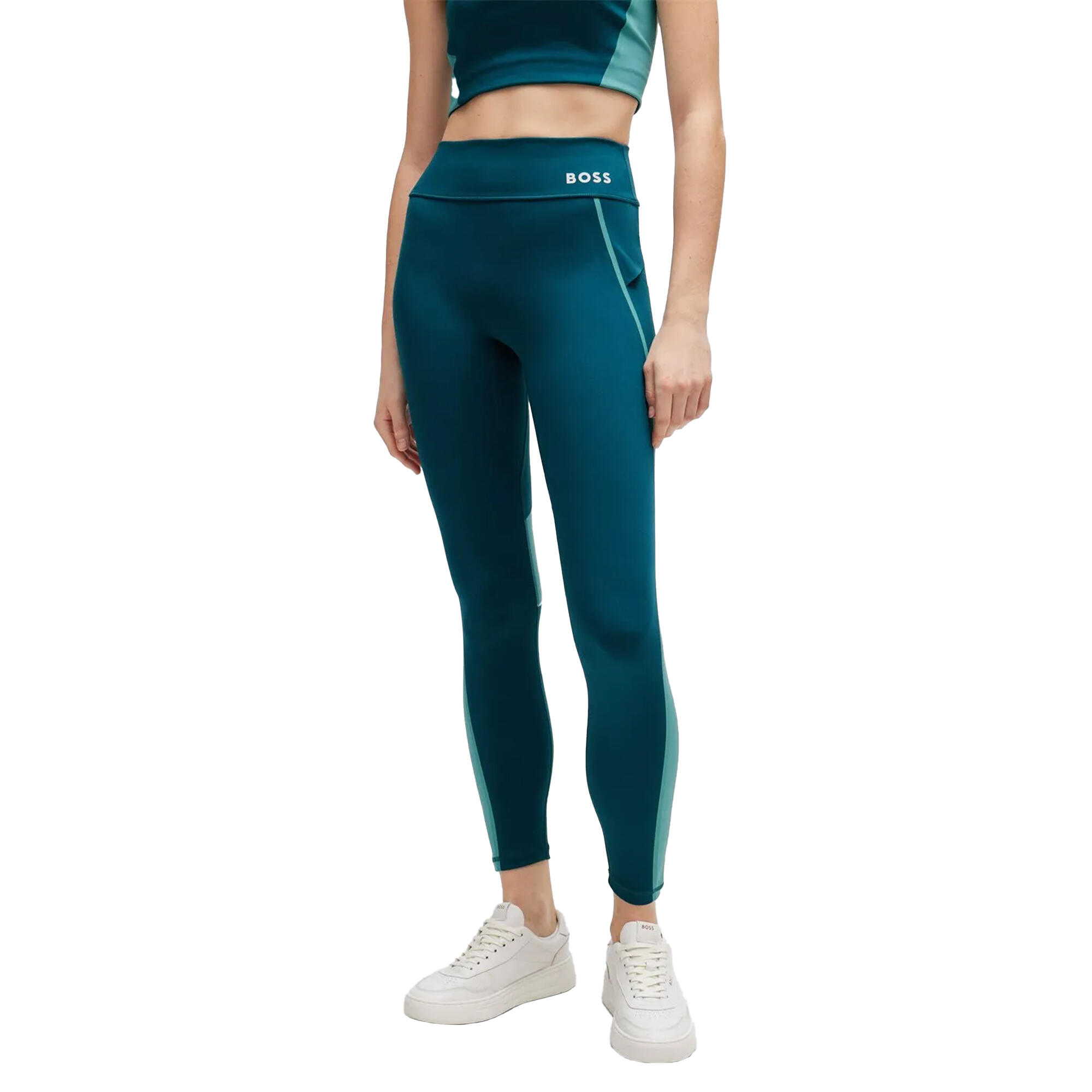 BOSS Womens/Ladies Ekiden Slim Leggings (Green)