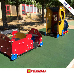 Lot de 80 dalles HEXDALLE® XE - 25 mm - Vert - Usage extérieur - 20 m²